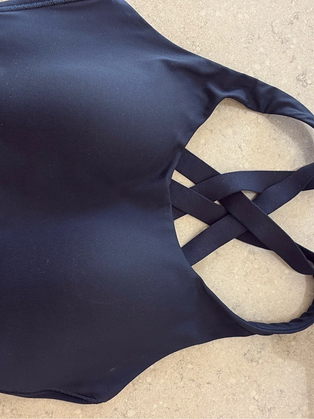 lululemon athletica Black Strappy Cross-Back Sports Bra